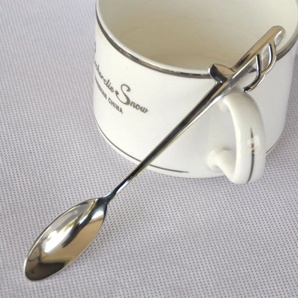 Creative Alloy Coffee Spoon Musical font b instruments b font Shape Handle Tea Stirring Spoons Exquisite