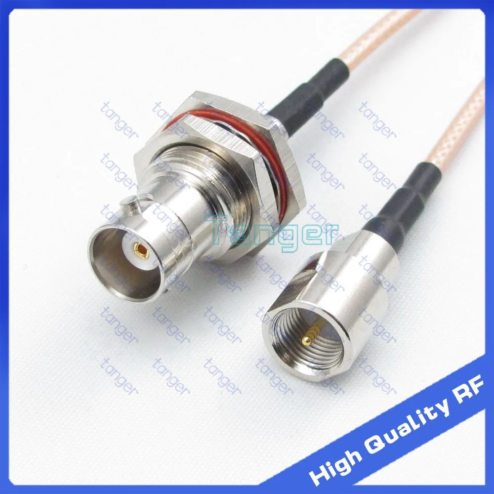 

6inch FME male to BNC female front with nut with RG-316 RF Coaxial Pigtail Jumper cable 6" 15cm Tanger High Quality RF cables