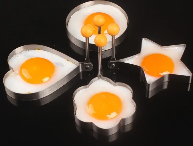 Утолщение Нержавеющая сталь омлет устройства DIY Еда Fried Egg Плесень Модель любовь звезда яйца плесень Торт Плесень Блин завтрак плесень