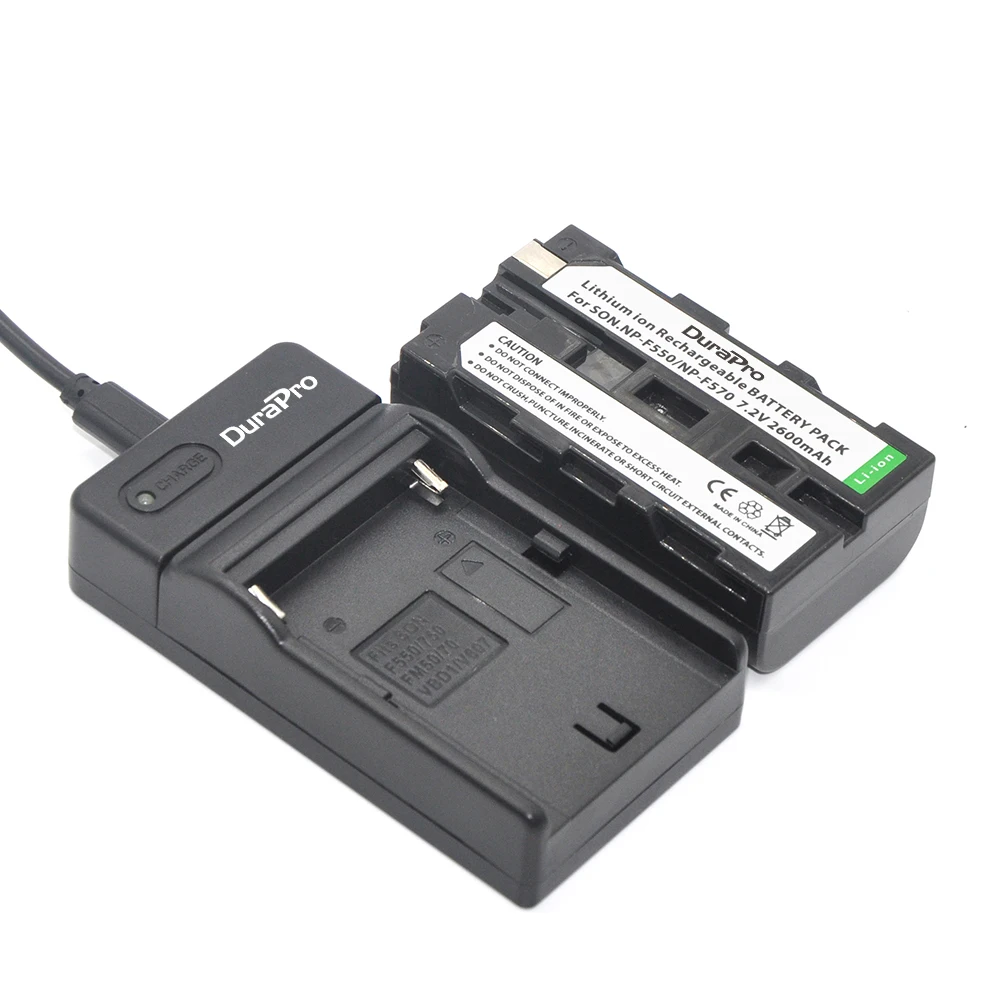 DuraPro 2 предмета 2600 мАч NP-F550 np-f530 NP-F570 NP F550 f570 Батарея + USB цифровой Зарядное устройство для Sony ccd-sc55 ccd-trv81 dcr-trv2