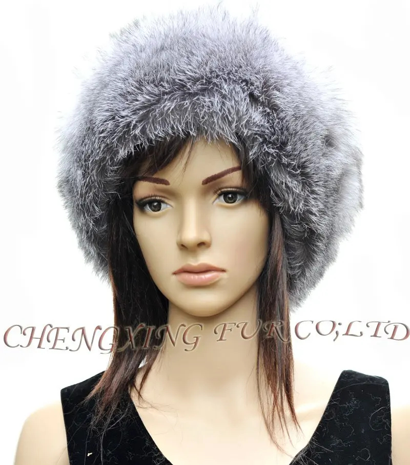 Cx-c-09 Silver Fox все Мех животных Живаго Pill Box Мех животных Hat~ Новое поступление~ груза падения