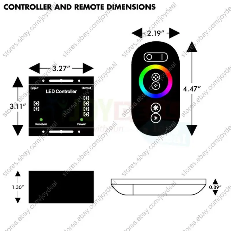 DC12V 24 V 18A 6Ax3CH RF Беспроводной сенсорный Панель удаленный rgb-контроллер для 5050 3528 SMD RGB Светодиодные ленты света