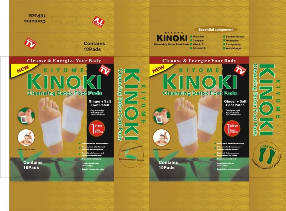 1 коробка Kinoki Детокс подушечки для ног патчи с розничной коробкой и клей/очищающие Детокс подушечки для ног(1 коробка = 10 шт подушечки+ 10 шт клей