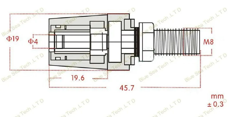 10 шт. M8 прозрачный высокого качества с золотым напылением цилиндрический усилитель, мощность Усилитель банан разъем красного и черного