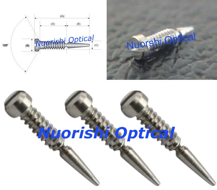 500 шт. 2.0x1.4x6.0 мм/6.4 мм/7.5 мм или 2.0x1.2x6.0 мм очки весна винты шарнира Бесплатная доставка