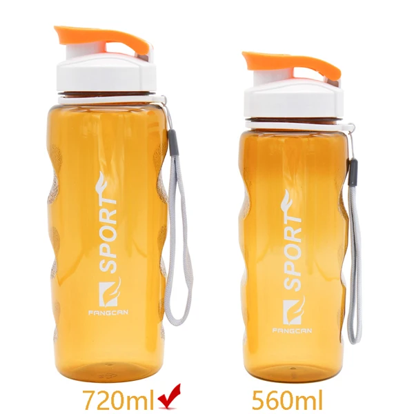 FANGCAN 720 мл бутылки для воды для прогулок красочные спортивные бутылки для воды - Цвет: FCA18 Orange