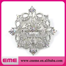 Silber Metall Charmante Kristall Strass Blume Brosche Für Schuhe/Hochzeit/Party Dekoration