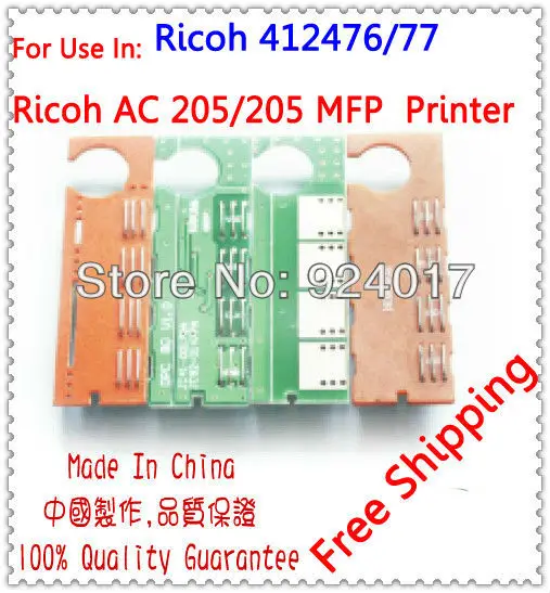 Чип тонера для принтера Ricoh AC205 AC205L Aficio FX200, для Ricoh AC205L AC205 FX200 AC 205 205L FX 200 Тонер-чип, 480-0342 тонер
