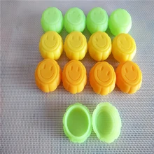 200 X Assorted Color 5ml Nonstick Silicone Oil Jar Silicone Rubber Jars Containers Wax Box For Vaporizer Vape With Pumpkin Shape