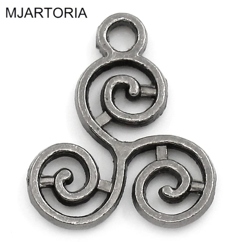 

2016 New Style 50PCs Dark Silver Color Triskelion Charm Pendants 16x13mm(5/8"x4/8") (Over $129 Free Express)