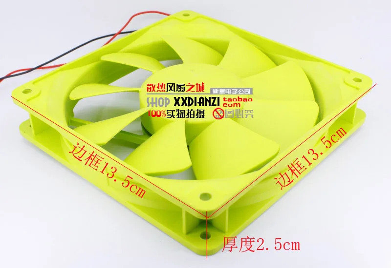 Для ADDA 13525 ADN512HB-A91 135*135*25 мм 13,5 см 135 мм 12 В двойной шарикоподшипник Вентилятор охлаждения красочные