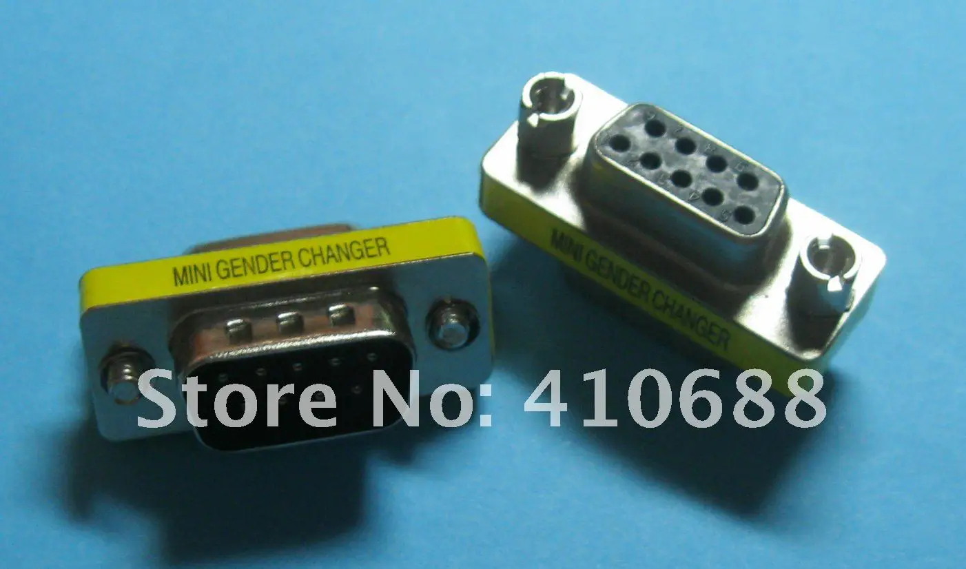 6 Pcs D-Sub 9 pin Male to Female Connector 3.1x1.7x1.2mm