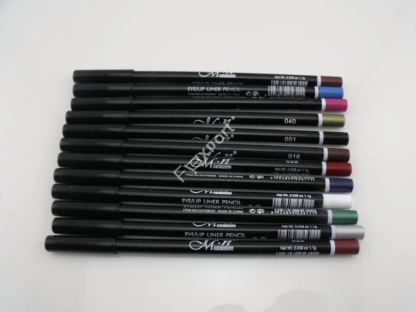 MENOW 12 Colors Eye Make Up Eyeliner Pencil Waterproof Eyebrow Beauty Pen Eye Liner Lip sticks Cosmetics Eyes Makeup