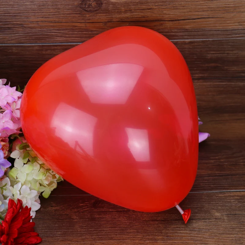 500pcs/lot wholesale multicolor color heart shape balloon romantic love balloon for wedding birthday party decoration supplies