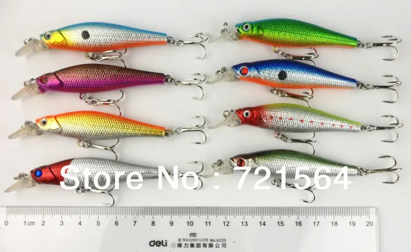 40 шт 8 см 7.2 G 6# крючки для рыбалки плавание приманки искусственный гольян приманки для рыбалки приманки жёсткий пластик для рыбалки гольян приманки воблеры рыбалка pesca