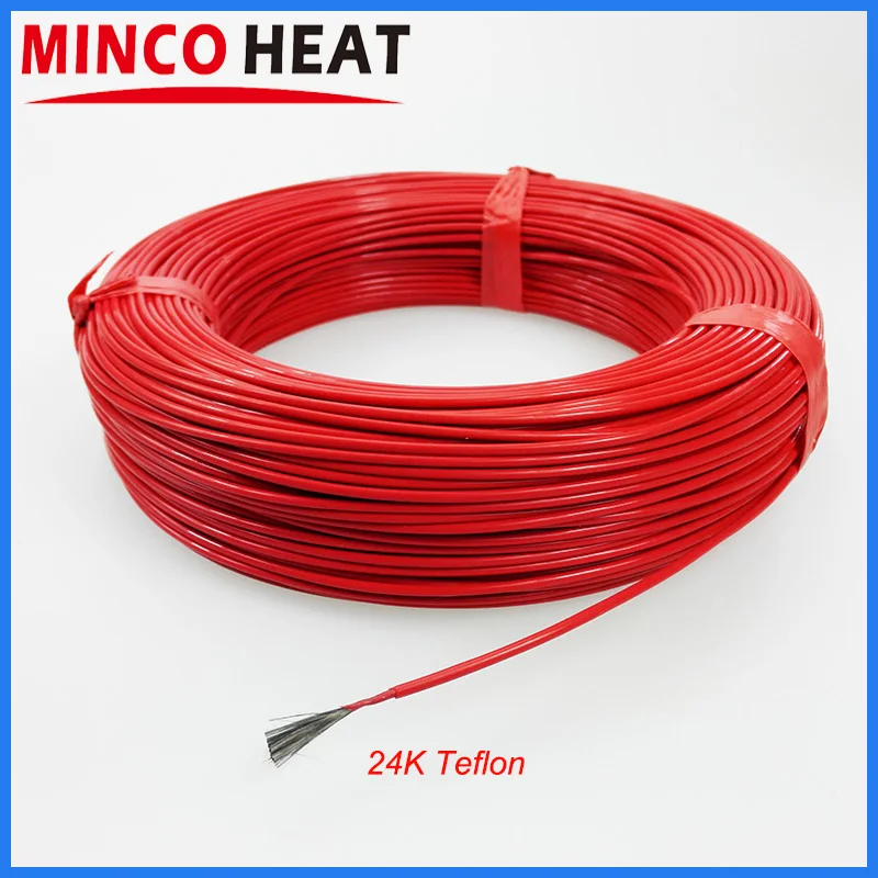 15m 24K Teflon Jacket Carbon Fiber Heating Cable Hotline Wire Floor