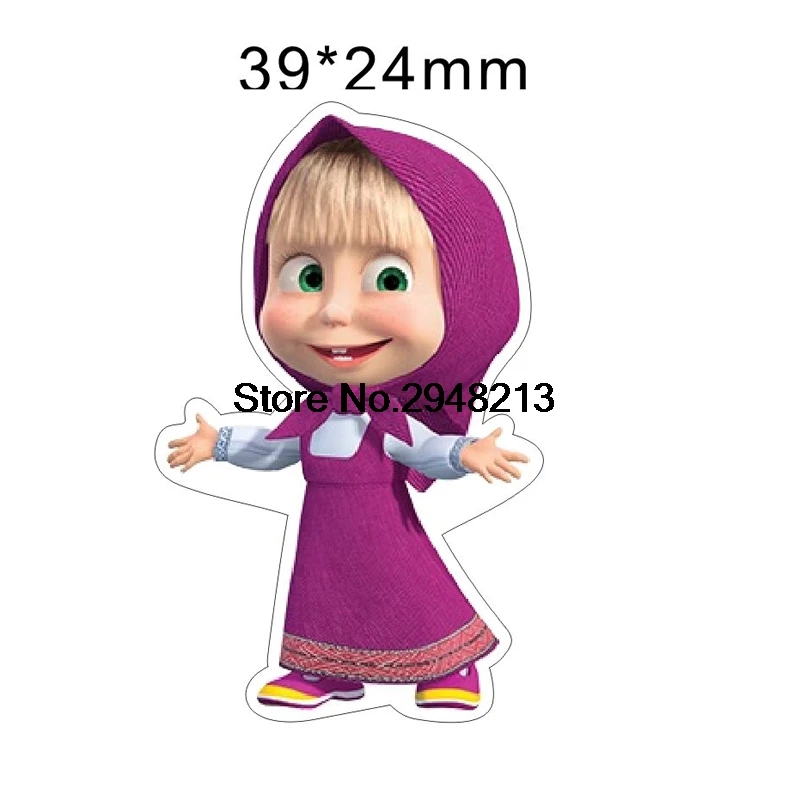 Мультфильм Смолы Девушка Смола Кабошон DIY hairbow Украшения 39*24 м 50 шт. ret1224(3