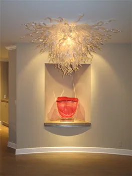 

Well Designed Energy Saving LED Crystal Blown Glass Pretty White Chandelier for Home Decoration