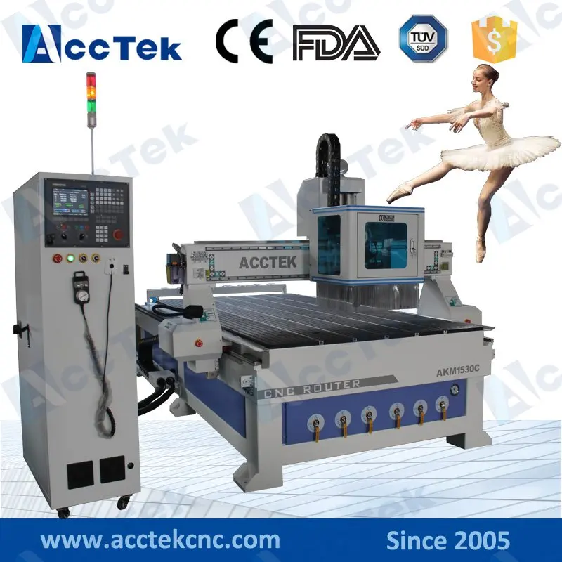 

ACCTEK 3d wood engraving automatic tool changer cnc carving machine with atc