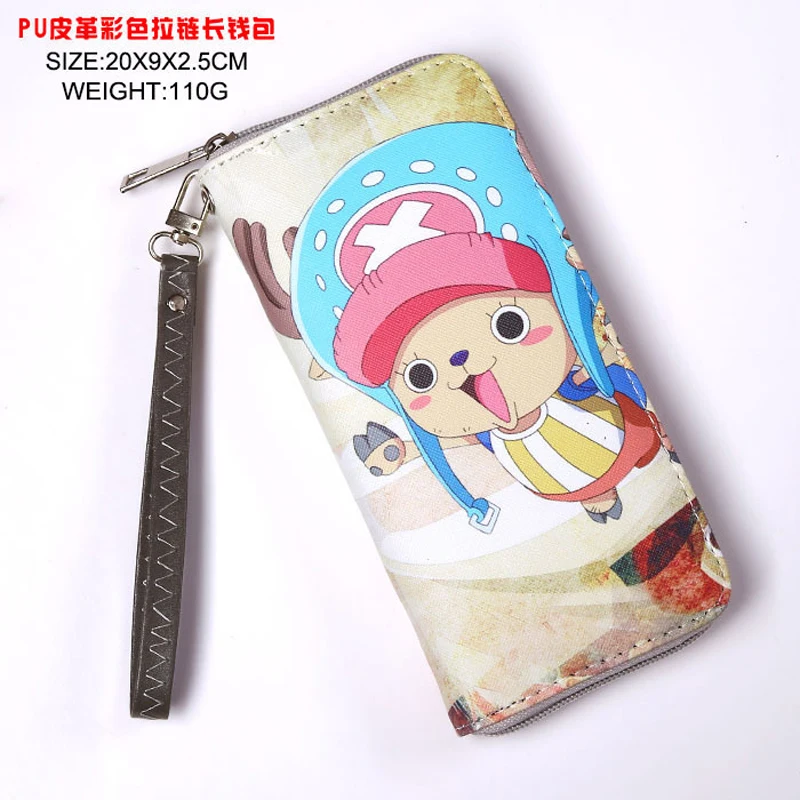 

Anime One Piece Chopper Colorful Cool PU Long Style Wallet/Purse with Zipper