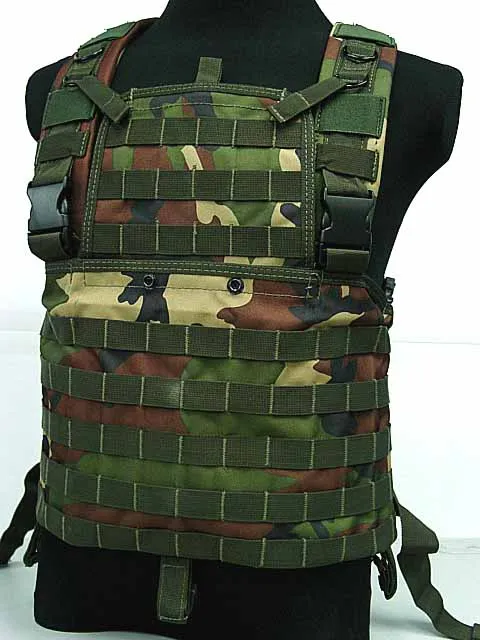 

Woodland MOLLE Recon Front Plate Carrier Harness 600D nylon adjustable size Camo