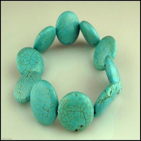 5 шт. Новая мода зеленый круглый камень Howlite бисера коренастый браслет эластичность aadjustable партии подарок очарование