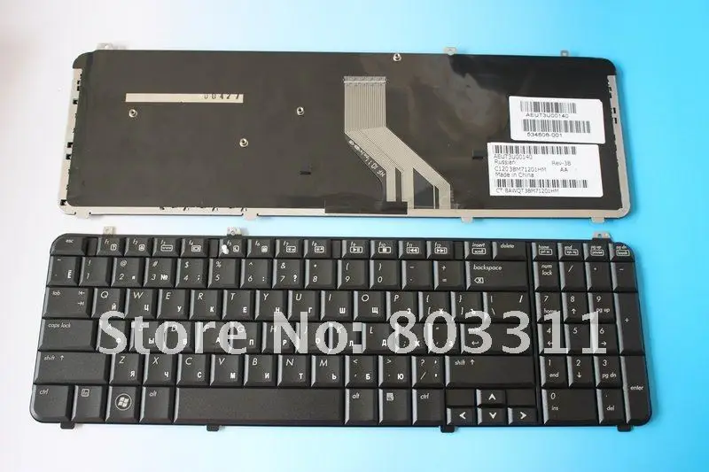 Бесплатная доставка совершенно новые клавиатуры ноутбука для HP DV6 DV6-1000 aetu3u00140 534606-001 черный RU Ноутбук клавиатуры