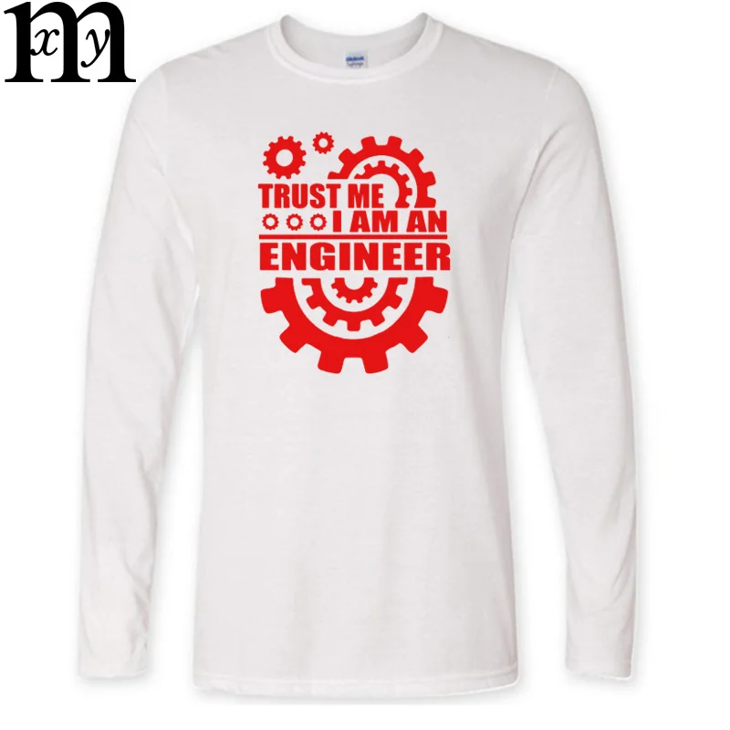 Новая модная футболка в стиле «I AM AN ENGINEER FOR LIFE» Хлопковая мужская футболка с рисунком на осень и зиму повседневные футболки