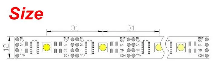 5 м DC5V WS2801IC(256 шкала) 32 шт. IC, 32 шт. 5050 SMD белый или черный PCB гибкий свет/светодиодные полосы WS2801