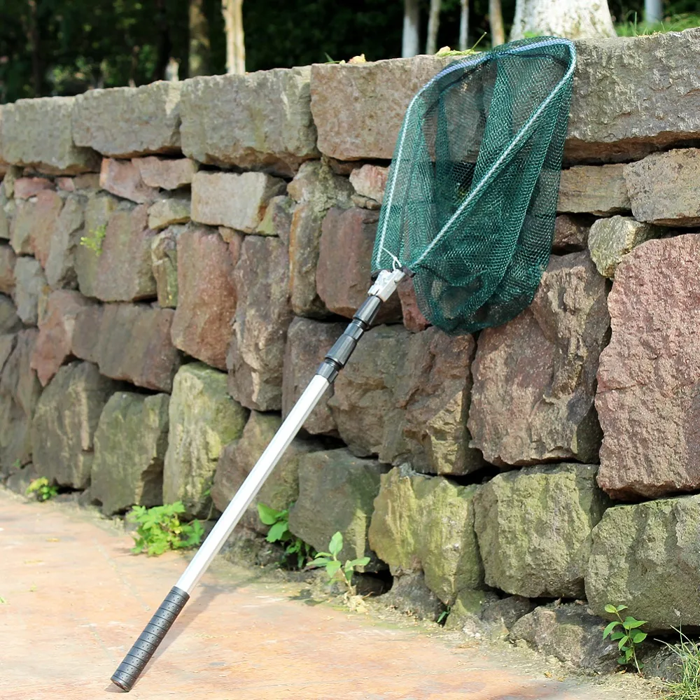 

Sougayilang 1.8m Hand Fishing Net Foldable Small Mesh Fishing Net Fishing Tackle Brailer Aluminum Rod Fishing Net Tackle Tools