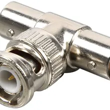 100 шт. BNC штекер в двойной BNC Гнездовой разъем в коаксиальный переходник Кабель для камеры видеонаблюдения Sysetem(BNC-104