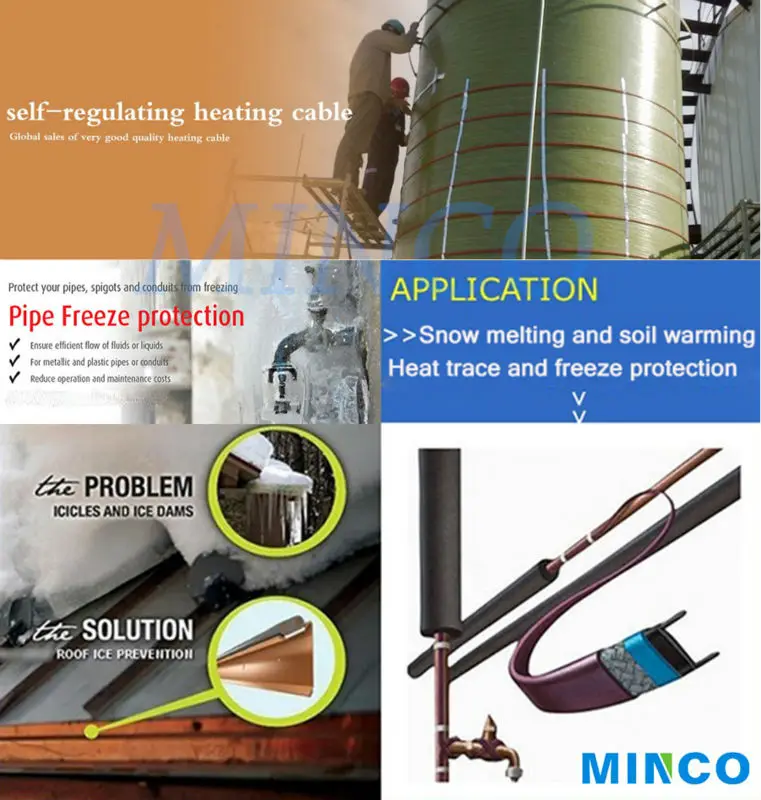 100m Roof and Gutter Deicing Cable Pipe Anti freeze in Winter 