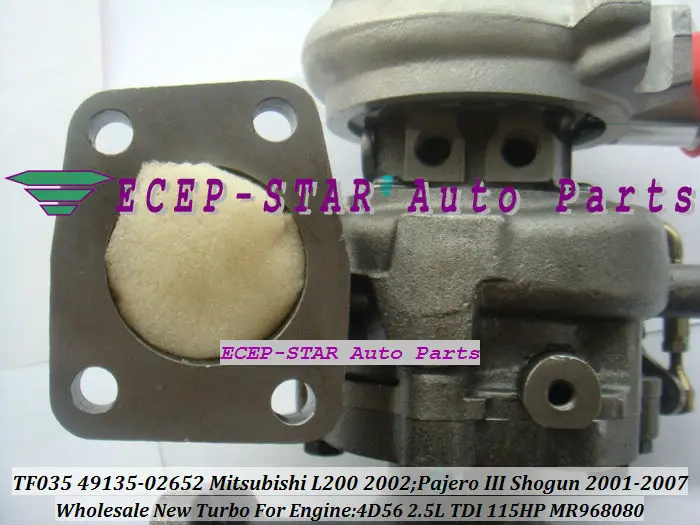 TF035 49135-02652 MR968080 Turbo Turbocharger For Mitsubishi L200 2002 Pajero III Shogun 2001-2007 115HP 4D56 2.5L TDI (3)