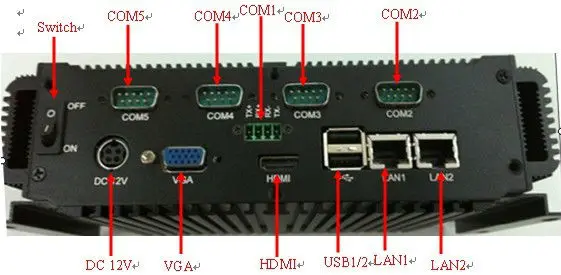 Безвентиляторный промышленный компьютер с 2 * lan и 4 * USB (lbox-2550)