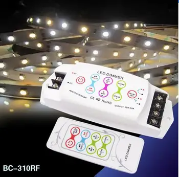

BC-310RF LED Color Temperature Controller 2CH Dimmer with 8 keys RF remote DC12V~24V led dimmer