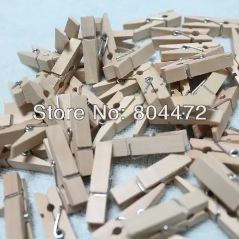 X50 крошечные Деревянные прищепки мята мини фото стенку баннер зажимы Baby Shower