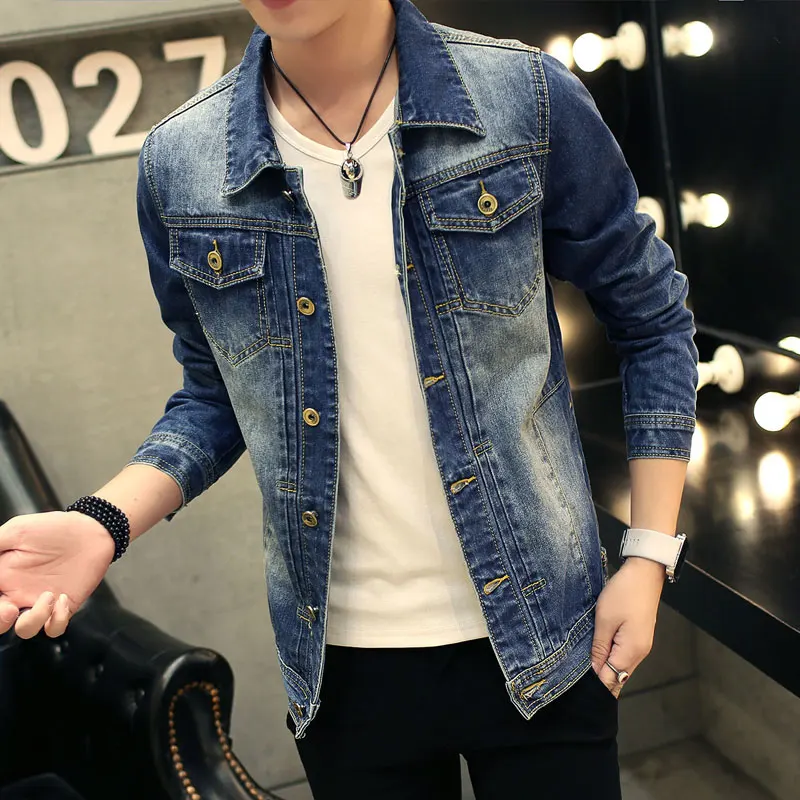 Jeans Jacket for Men with Fashion Design for Winter or Autumn Top