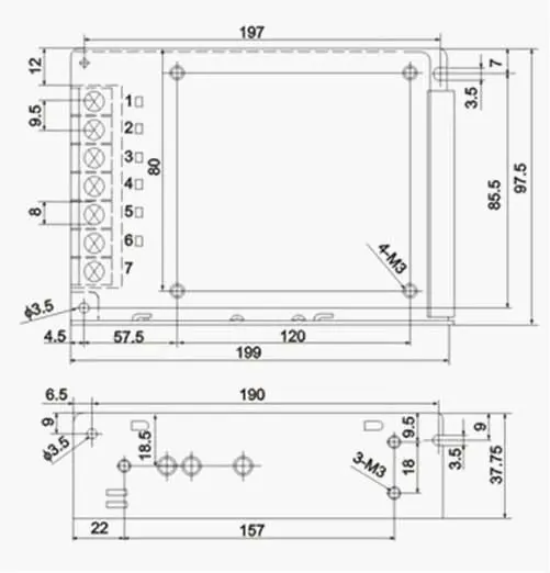 1 шт 100W 5V Питание 5V 20A AC-DC 110/230VAC DC5V светодиодный драйвер S-100-5