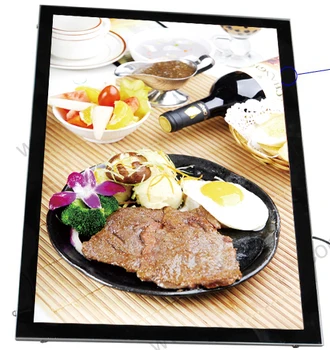 

Restaurant slim display menu boards,aluminum material magnetic led back-lit light box signs