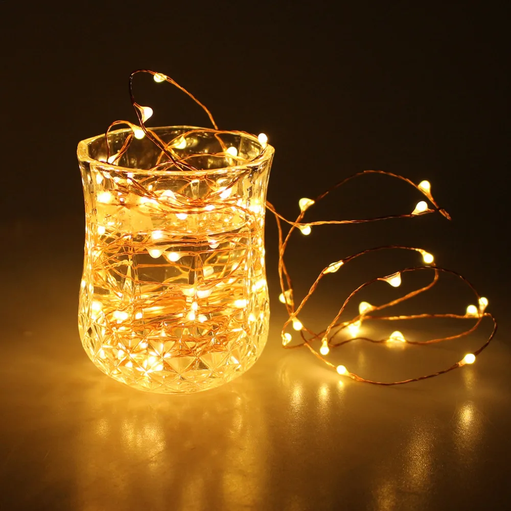 Светодиодная лента м 2 м 20 светодио дный 3 м 4 м 5 м 10 м Fairy Light String наружная гирлянда Рождественская Свадебная вечеринка украшение на