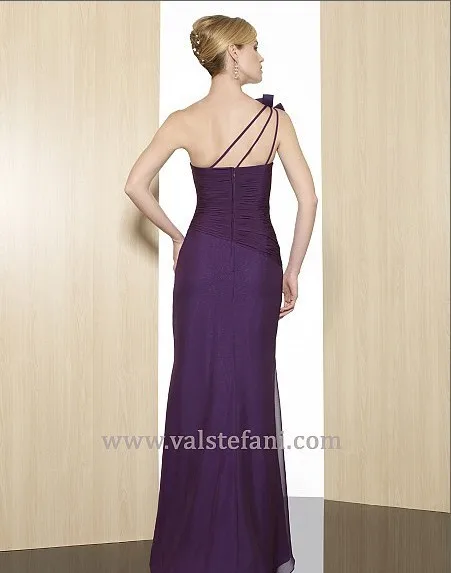 Новое поступление Макси Дизайн vestido de festa Красочные Длинные Фиолетовый одно плечо Элегантные Вечерние подружки