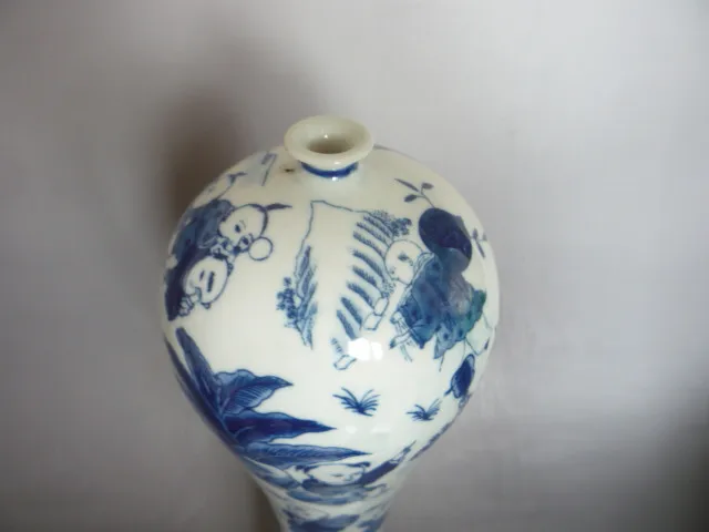Редкие Цяньлун (1711-1799) Цинхуа porcelainchildren игровая диаграмма ваза, лучшая коллекция и украшения, Бесплатная доставка