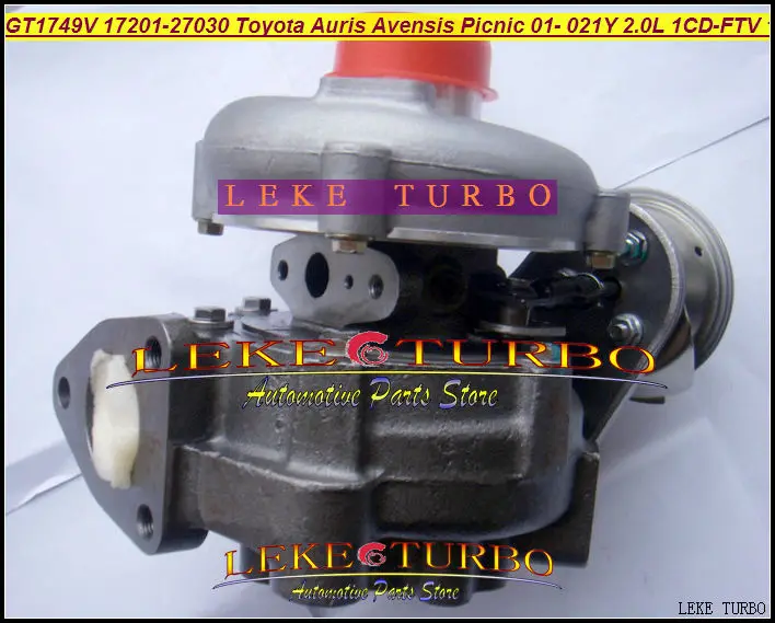 GT1749V 17201-27030 721164-0003 721164 турбо Турбокомпрессор для TOYOTA Auris Avensis Пикник Previa RAV4 D4D ввиде горшка 01-1CD-FTV 021Y 2.0L