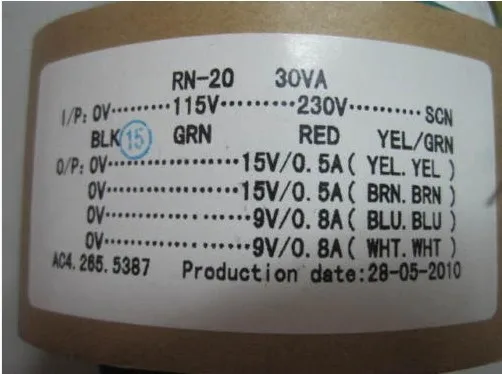 220 V/115 v 30 W R-трансформатор с сердечником для преампа 9 V* 2 15 V* 2