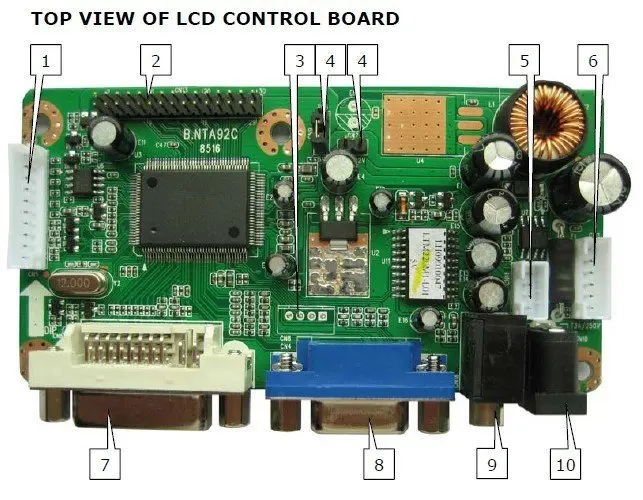 ЖК-плата DVI+ VGA+ кабель LVDS+ инвертор с кабелем+ экранная клавиатура с кабелем+ M215HGE-L10