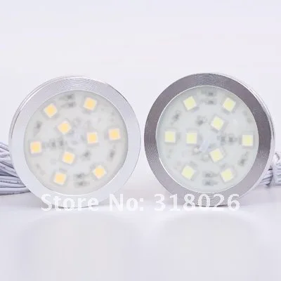 Round Small Simple SMD5050  LED Cabinet Light 9pcs 12VDC Home Display Cabinet Show Case Furniture Decorative