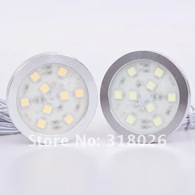 LED Round Slim Simple Style SMD5050 Cabinet Light 9pcs 12VDC Back Lighting Home Display Furniture Decorative