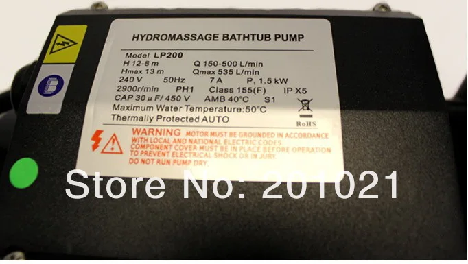 Whirlpool Pump LP200 2HP 1.5KW Chinese Spa Hot Tub Spas Trade price Hot tubs 02