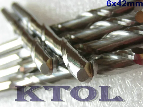5 шт. 6*42 мм 2 Флейта мяч Nosed Endmill фрезы, карбида гравировальные инструменты для 3D резьба по дереву