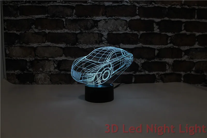 3D Поощрительный Подарок Led Суперкар Ночные Огни с CE и RoHS Сертификат YJM-2907
